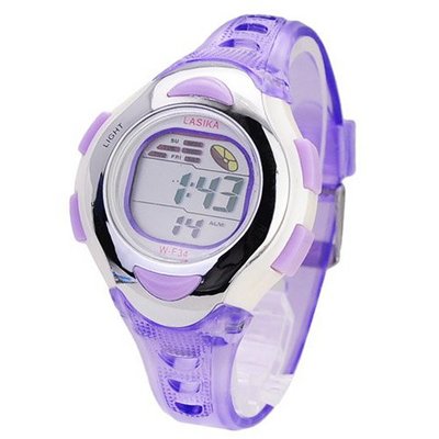 LASIKA F34 Multi-Function LCD Screen Digital Sports Transparent Band Waterproof-Purple - JUST ARRIVE!!!