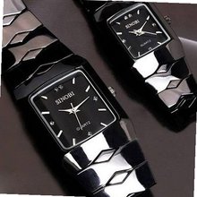 SINOBI Couple Lover Black Business Wrist   Quartz Movement