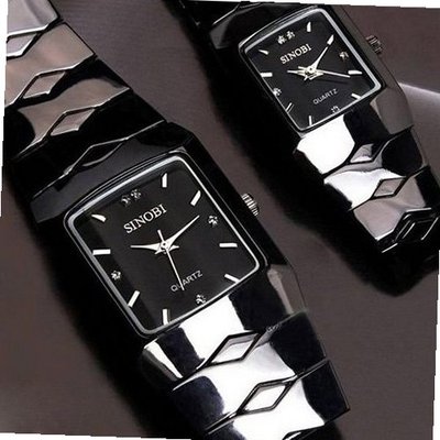 SINOBI Couple Lover Black Business Wrist   Quartz Movement
