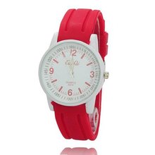 Stylish Silicone band Quartz Movement Wrist - Red - JUST ARRIVE!!!