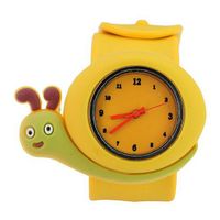 Stylish Slap-on Adorable Snail-shaped Dial Silicone Quartz Wrist with Removable band - Orange - JUST ARRIVE!!!