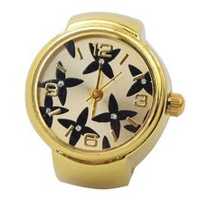 uProsperous Unique Windmill Patterned Quartz Movement Finger Ring - Golden 