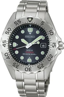 SEIKO ProspEx diver scuba titanium solar reverse rotation prevention bezel black SBDN001 men's