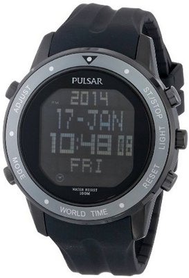 Pulsar PQ2019 Digital Display Japanese Quartz Black