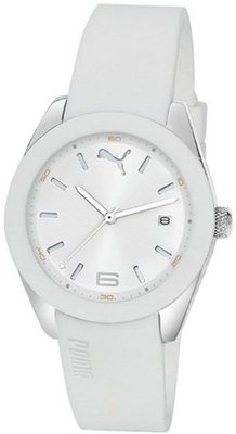 Puma Grip 3HD White Dial White Silicone Ladies PU102712005