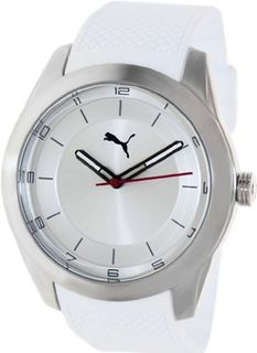 Puma PU103302003 White Plastic Analog Quartz with Silver Dial