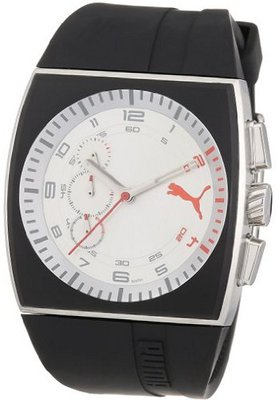 Puma Screen Silver Dial Black Rubber PU102471001