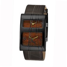 PUMA Unisex PU101601001 Dual Black and Wood Grain Dial