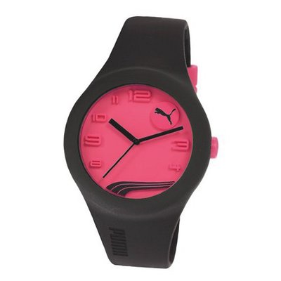 PUMA Unisex PU103001012 Form Neon Pink Analog Display Quartz Black