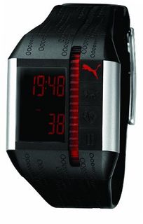 PUMA Unisex PU910501001 Cardiac II Black and Silver Heart Rate Monitor