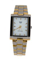 Q&Q #5284-401Y Two Tone Square Casual Analog