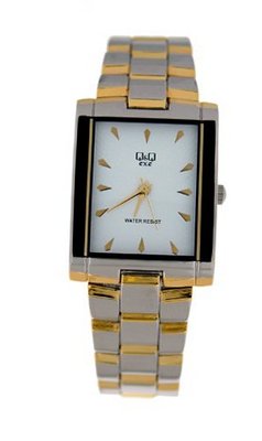 Q&Q #5284-401Y Two Tone Square Casual Analog