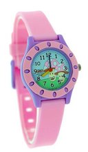 Q&Q Kid's Mushrooms with Pink Plastic Strap #VQ13J009Y