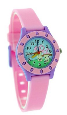 Q&Q Kid's Mushrooms with Pink Plastic Strap #VQ13J009Y
