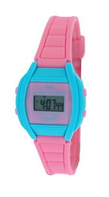 Q&Q #LL01J632Y Plastic Band Alarm LCD Digital
