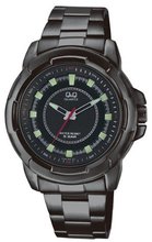 uQ&Q Q and Q  Black Gunmetal Band Band Black Dail 