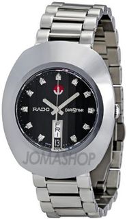 Rado Quartz, Silver Steel Band Black Dial - R12408614