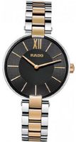 Rado R22850163 Coupole Ladies - Black Dial Stainless Steel Case Quartz Movement