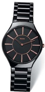 Rado True Thinline Black Ceramic Ladies R27741702