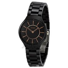 Rado True Thinline Black Ceramic Ladies R27742152