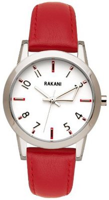 Rakani +5 32mm White with Red Leather Band