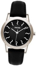 Rakani ISH 32mm Black with Black Leather Band