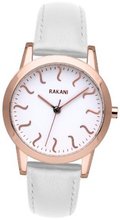 Rakani ISH 32mm Rose Gold with White Leather Band