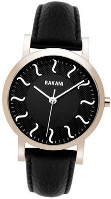 Rakani ISH 40mm Black with Black Leather Band