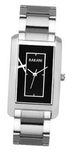 Rakani Right Around The Corner 38mm Black Rectangle with Stainless Band