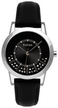 Rakani Stuck In Traffic 32mm Swarovski Crystals with Black Leather Band