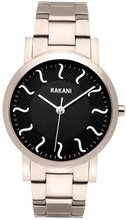 uRakani - Fashionably Late Collection Rakani ISH 40mm Black with Stainless Steel Band 