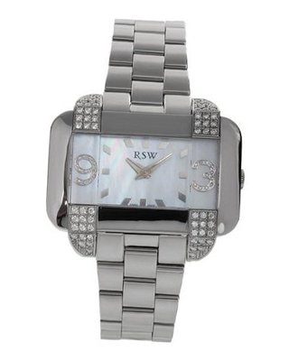 Rama Swiss Stainless Steel 1 CTW Color F-G SI1-SI2 Diamond and Crystal .