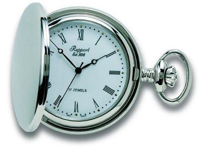 Rapport PW55 Mechanical 17 Jewel Chrome Plated Hunter Pocket