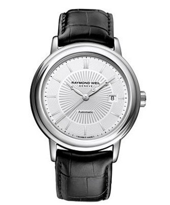 Raymond Weil Maestro Silver Dial Black Leather 2847-STC-30001