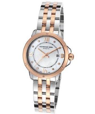 uRaymond Weil Tango White MOP Dial Two Tone Stainless Steel 