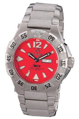 REACTOR 52011 Gamma Never Dark Red Dial Titanium Bracelet