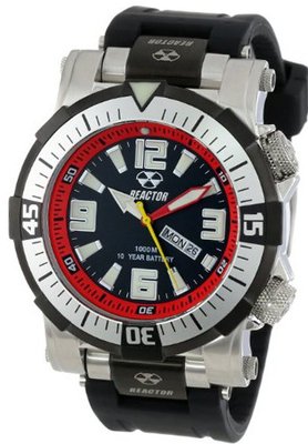 Reactor 55801 Poseidon 1000 meter Dual Rotating Bezel Red and Black Dial