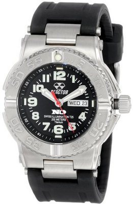 REACTOR 58481 Trident Never Dark Black Dial Titanium Rubber Strap Sport