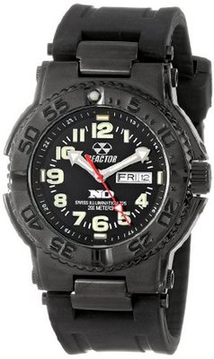REACTOR 59581 Trident Never Dark Black Dial Black Rubber Strap Sport