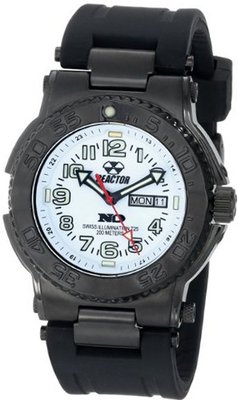 REACTOR 59805 Trident Never Dark White Dial Black Rubber Strap Sport