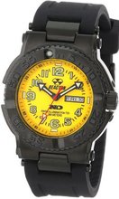 REACTOR 59807 Trident Never Dark Yellow Dial Black Rubber Strap Sport