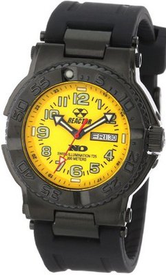 REACTOR 59807 Trident Never Dark Yellow Dial Black Rubber Strap Sport
