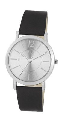 Rebel Quartz with Silver Dial Analogue Display and Black Plastic or PU Strap REB2017
