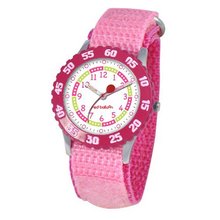 Red Balloon Kids' W000175 Pink Velcro Stainless Steel Time Teacher