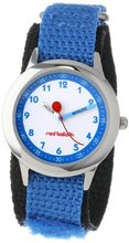 Red Balloon Kids' W000198 Blue Velcro Strap Stainless Steel Time Teacher