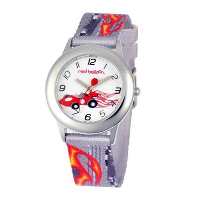 Red Balloon Kids' W000344 Speed Racing Tween Stainless Steel Printed Strap