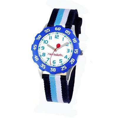 Red Balloon Kids' W000347 Sporty Boy Tween Stainless Steel Blue Bezel Sport Stripped Strap