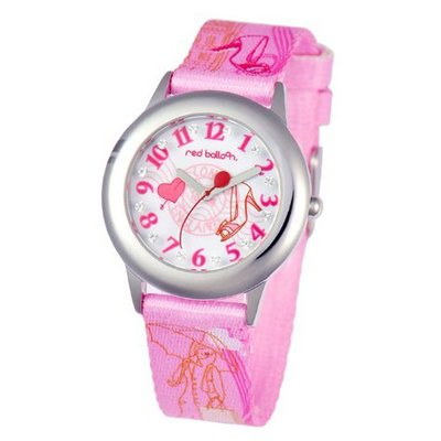 Red Balloon Kids' W000354 London Shopping Tween Glitz Stainless Steel Printed Strap