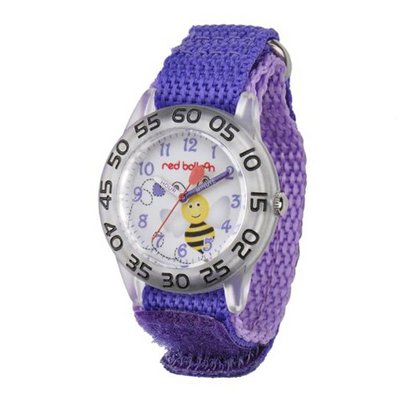 Red Balloon Kids' W001476 Plastic Analog Display Quartz Purple Nylon Strap