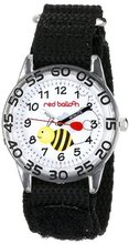 Red Balloon Kids' W001477 Plastic Analog Display Quartz Black Nylon Strap